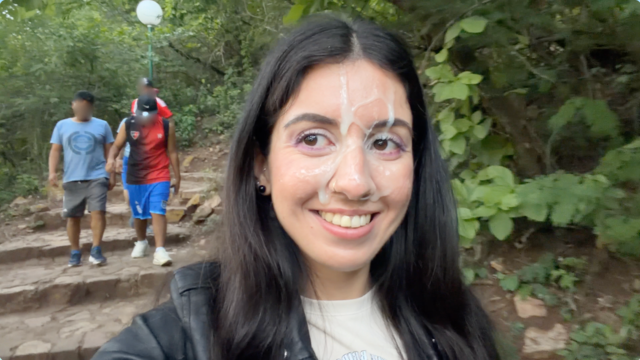 Mature Woman's Public Display of Affection in Park