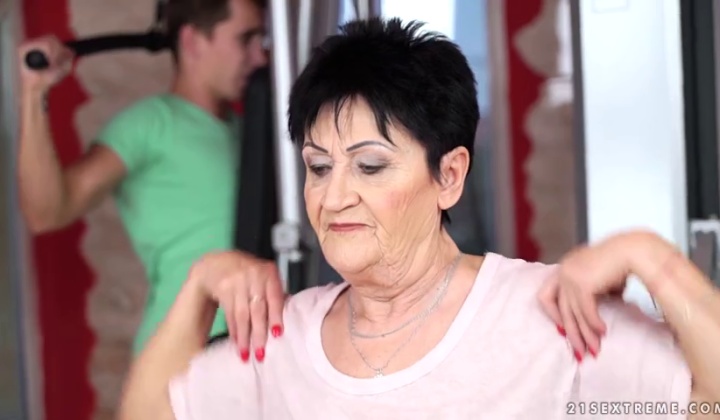 Granny's Sweat-Drenched Reward: Mature Fun
