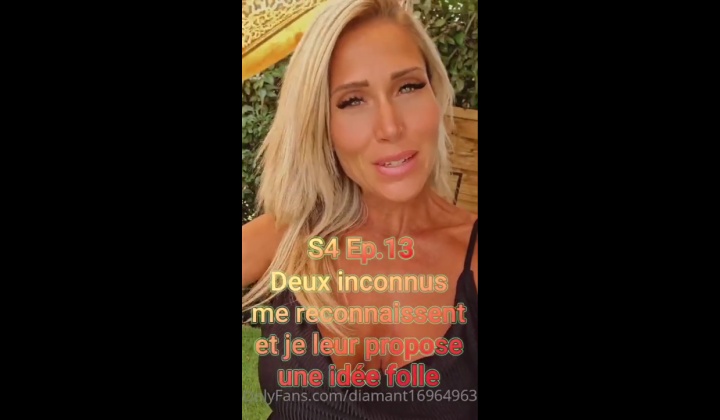 french hot milf diamanta taked two dicks. cum on face  ?