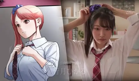 Mature Mom & Daughter Duo in Steamy Live-Action Comic Scene