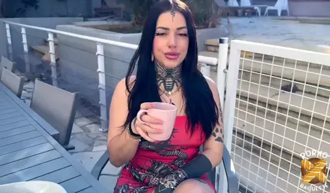 Mature Beauty Laetitia Versace with Tattoos in Passionate Scene