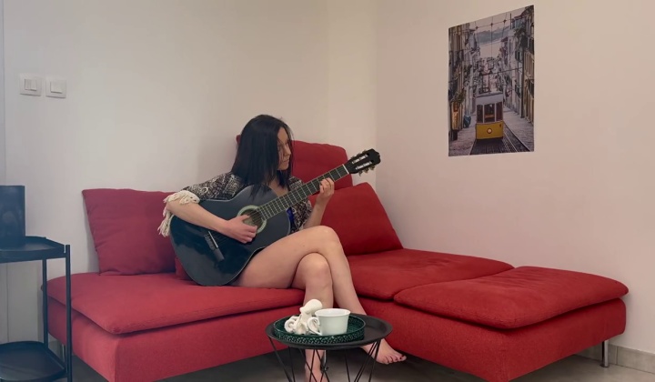 Lyly Rose French Mature Plays Guitar & More