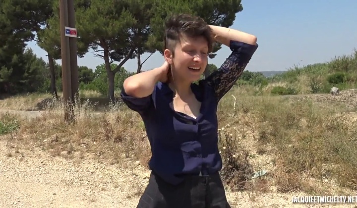 French Mature Hairy Woman in Outdoor Threesome Double Penetrated