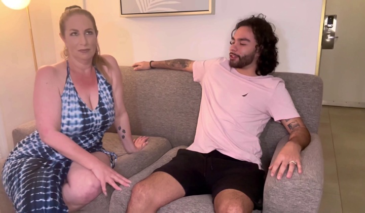 Mature Milf Danni Jones Tests Stepson's Boyfriend