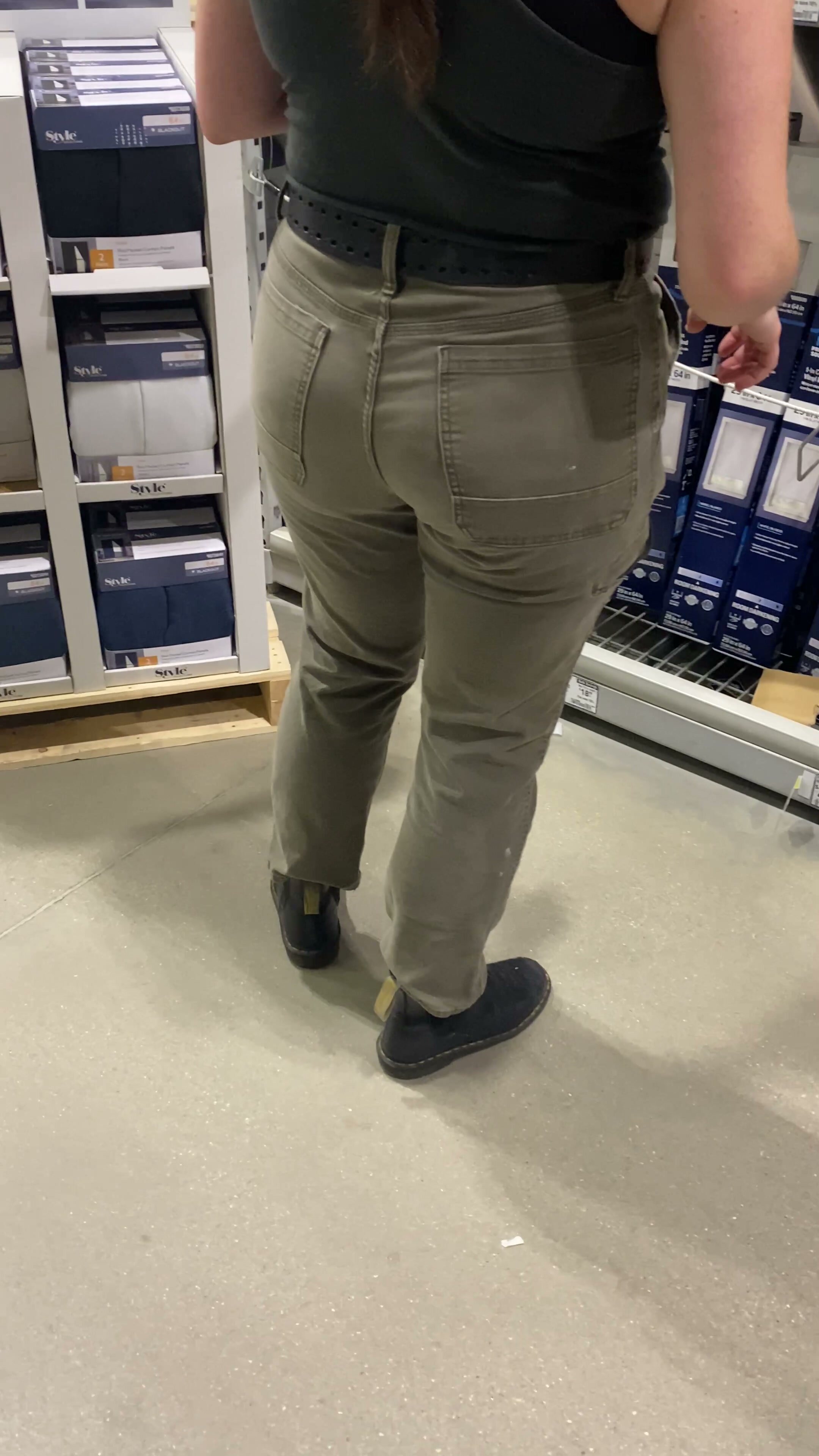 Fat Ass in Brown Jeans at the Hardware Store