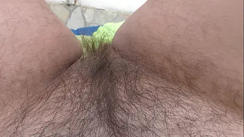 Hairy Mature Rimming on Balcony - 40+ Granny Blowjob Scene
