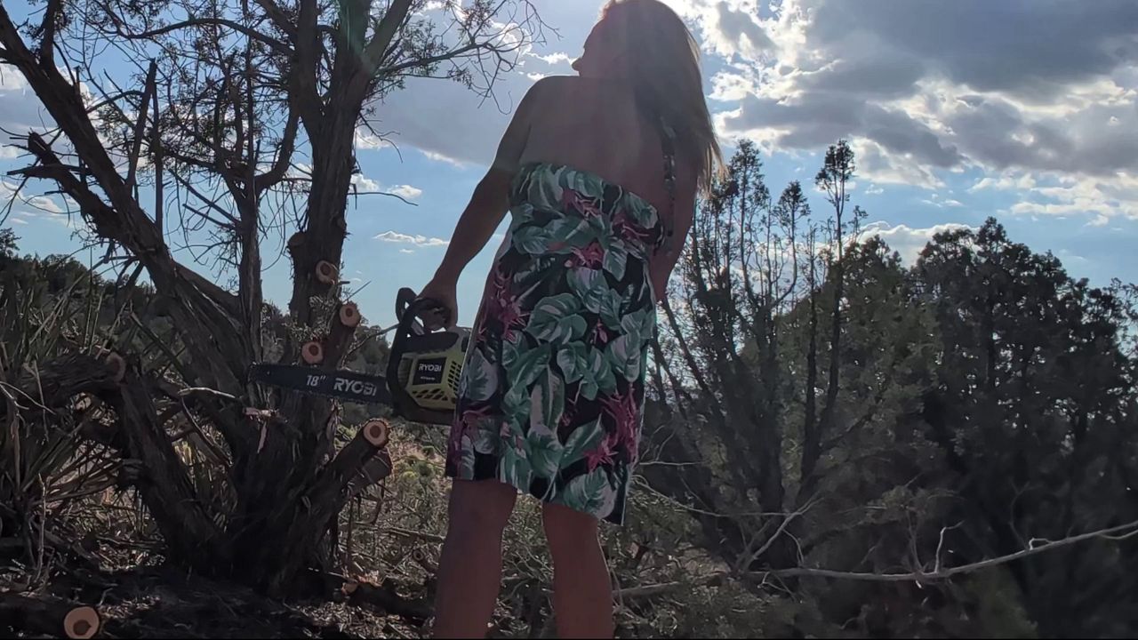 Little Linda tackling the desert