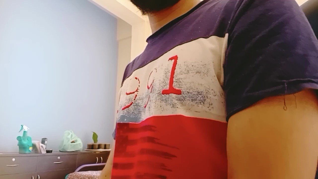 Jerking in a red T