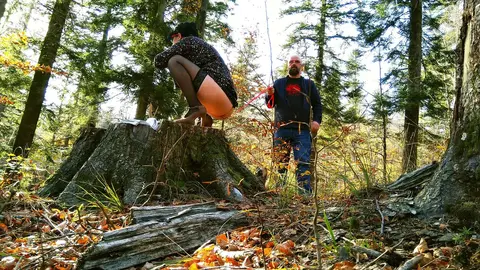 Stepmom in the Woods: Mature MILF Outdoor Encounter