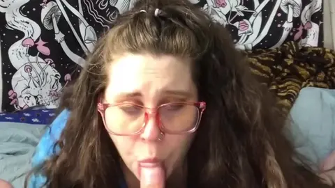 Busty Chubby White Girl Loves Deepthroating Cock