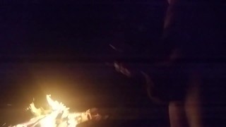 Naked Bonfire Under the Stars